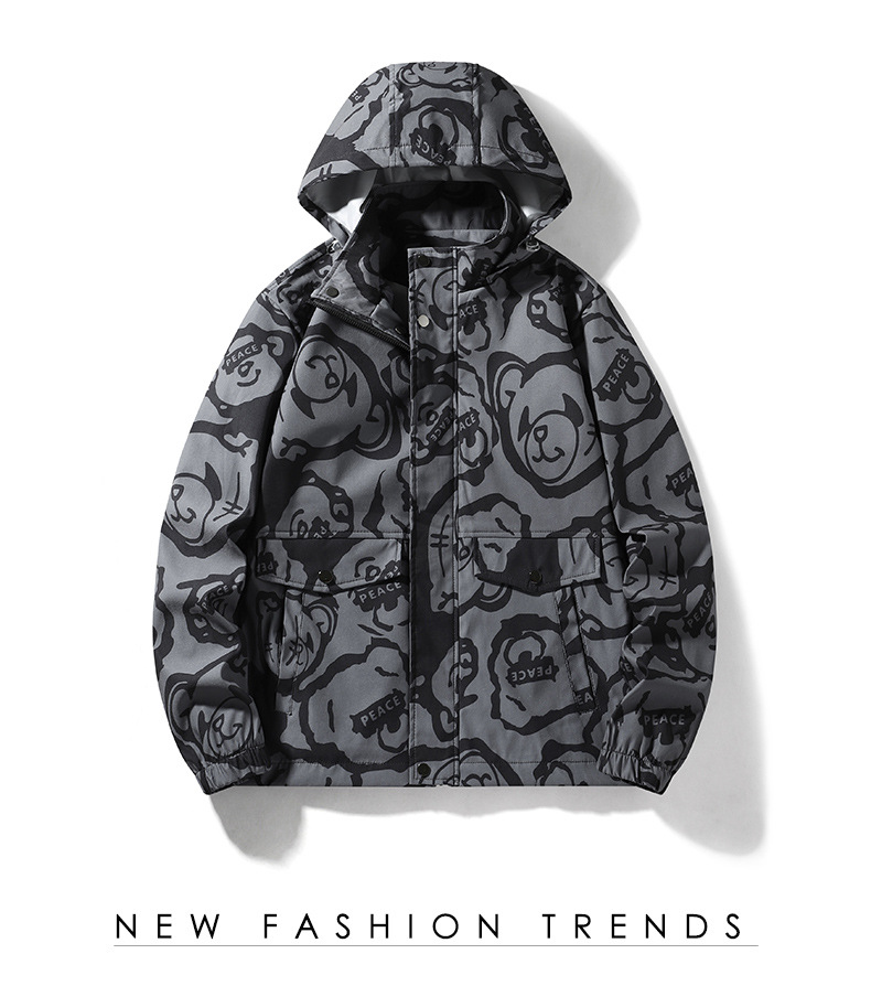 Men's Clothing spring and autumn styles, trendy brands, youth hooded windproof jackets_voghion.com