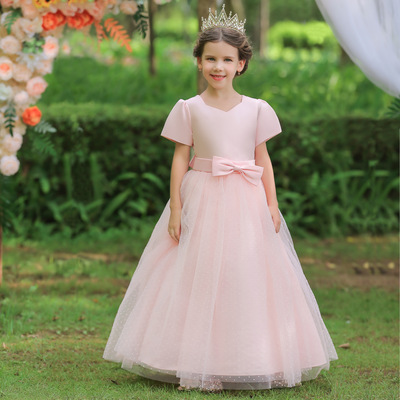 Europe and America summer new pattern David have more cash than can be accounted for princess Jacobs bow Dress skirt Host perform Sweet full dress
