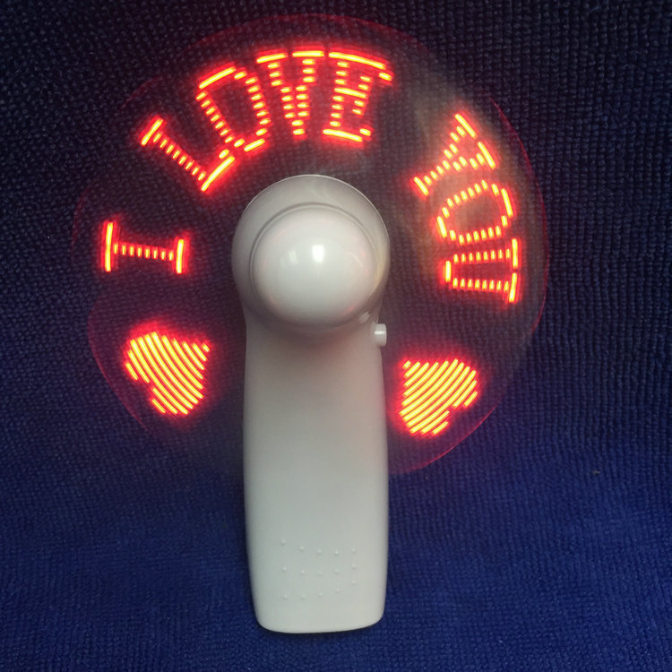 メーカー既製 LED 点滅文字ファン、ファッショナブルな小さなギフト、コンピューター書き込みハンドヘルド DIY 文字変更可能な発光ファン|undefined