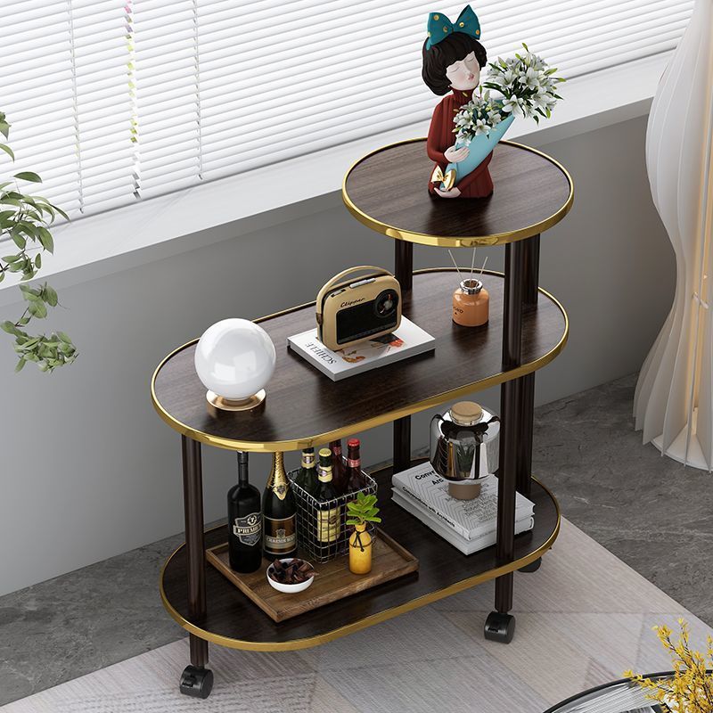 Small Apartment Black and White Marble Bedroom Movable Sofa Small Side Table Small Coffee Table Decoration Living Room Solid Wood Storage Rack