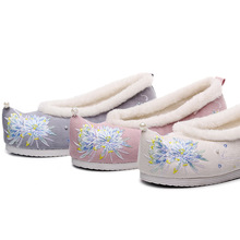 弓鞋 汉服鞋  古风翘头履绣花布鞋女单鞋舞台舞蹈鞋