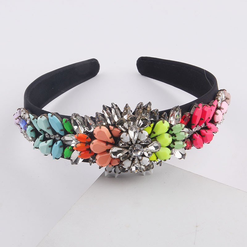 Fashion Baroque Diamonds Colorful Headband display picture 1