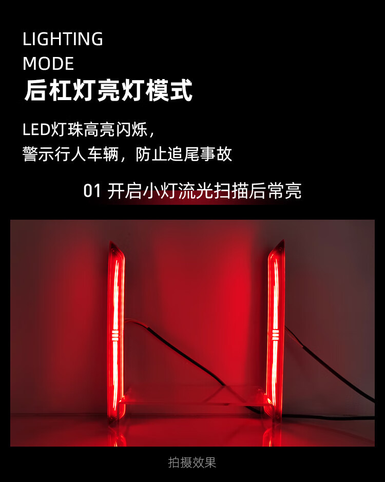 Suitable for 23-26 Models of Bmw 3 Series Modified Led Rear Bumper Lights, Special Rear Bumper Decorative Lights for the 3 Series, Brake Tail Lights