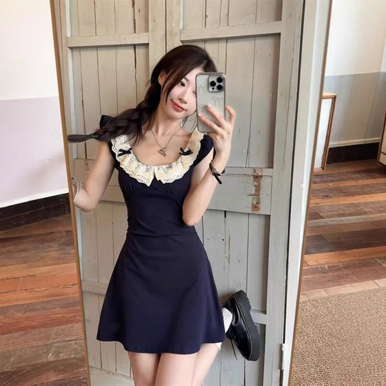 Improved, please look at the physical design before placing an order, lace, dress, sweet hot girl, waist, temperament, hip