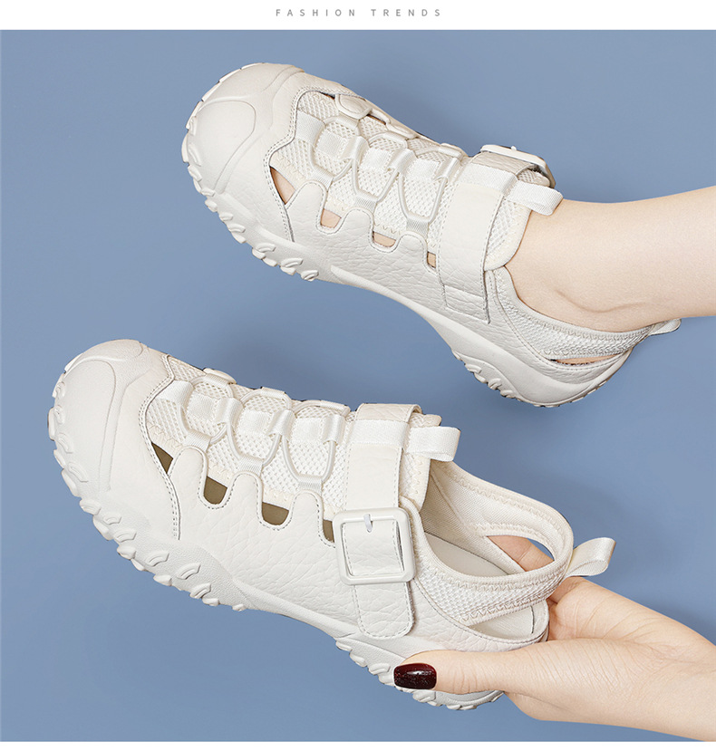 Dép sandal nữ đế dày quai dệt kiểu La Mã, gót thấp 2-5 cm — JST 7173 gót lạc đà cao 2, JST 1988 gót đen cao 3.5, JST 1988 trà sữa gót cao 3.5, JST 7189 gót vàng cao 3 chi tiết 12