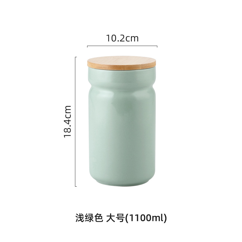 Nórdico cerámica sellada tarro de café tarro té tarro con tapa hogar caja de almacenamiento de alimentos suministros de cocina botella de almacenamiento