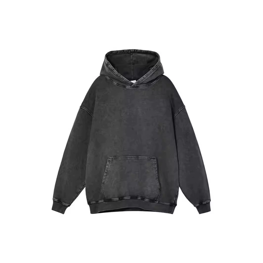 Трансграничная внешняя торговля Тяжелые мужские и женские хлопчатобумажные стирание старые свитера с капюшоном