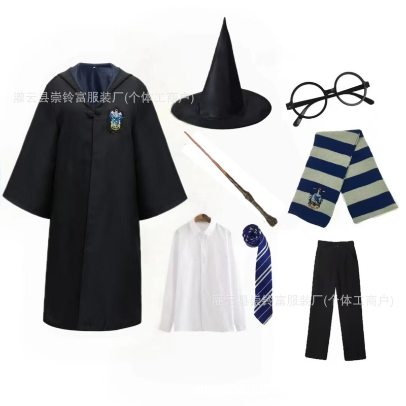 哈利波特同款cos服树脂法杖连帽长袍披风服装儿童万圣节表演服|undefined