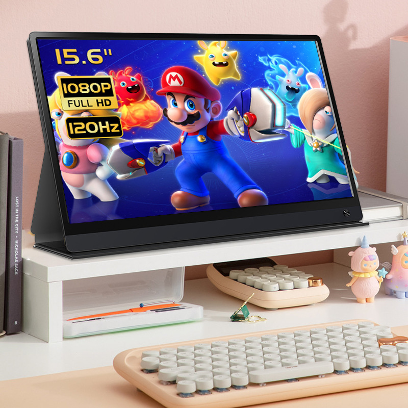 15.6inch Portable Monitor Computer Mac Mini One-Line Switch External Expansion Touch Screen Touch