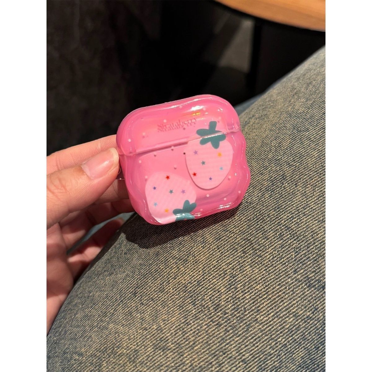 Graffiti Jelly Strawberry para AirPodsPro3 / 2 auriculares AirPods4 generación Bluetooth Cover5