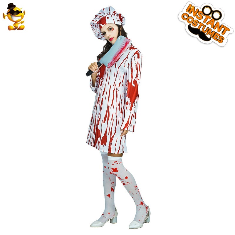 Zombie Female Nurse Masquerade Stage Costume Halloween Chef Ghost Festival Costume cosplay Party Costume