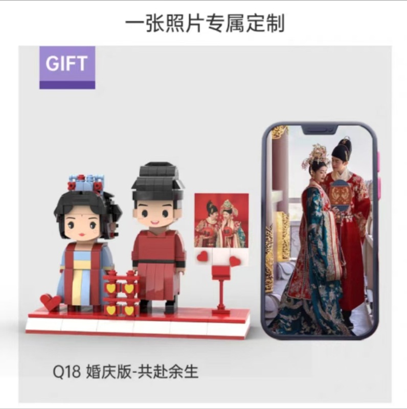 DIY积木人像照片玩偶情侣周年毕业生日纪念礼物品乐高手办定制|undefined
