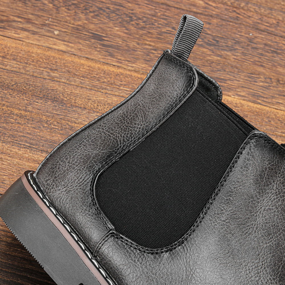 Herren Britische Herrenschuhe Polnische Farbe Mode Retro Herren Übergröße Stiefeletten Stiefeletten_voghion.com