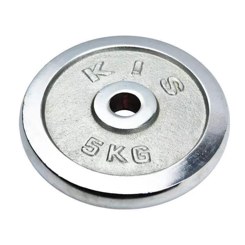 Full Iron Electroplated Dumbbell Piece Small Hole 2.5cm 5kg 10 Weightlifting 20 Clearance Sale Men's Fitness Barbell Home Use