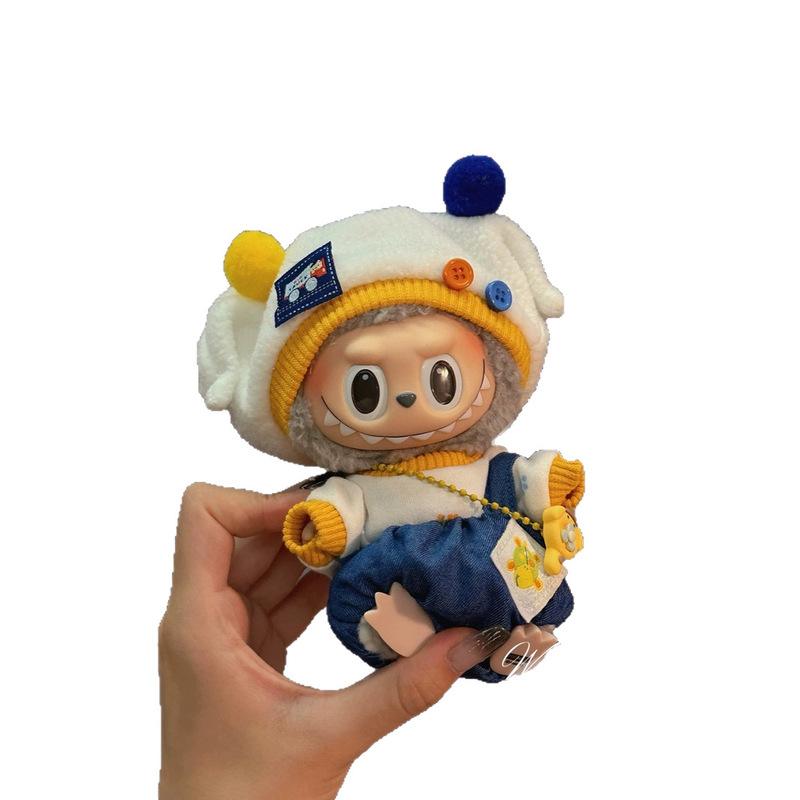 10 センチメートル綿人形ラブブパジャマセットかわいい 10cm 綿人形服ハイハイスーツジャンプスーツ|undefined