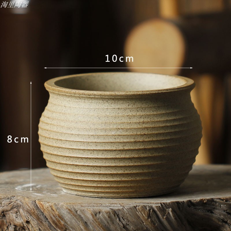 セラミック植木鉢景徳鎮大型無地焼花ポット多肉植物手作り粘土ポットレトロ植木鉢セラミックガーデニング見栄えの良い|undefined