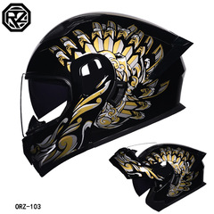 Orz New Model Helmet Face Shield Motorcycle Helmet Motorbike Dual Lens Men Women Four Seasons Travel Cruise Helmet Large Size