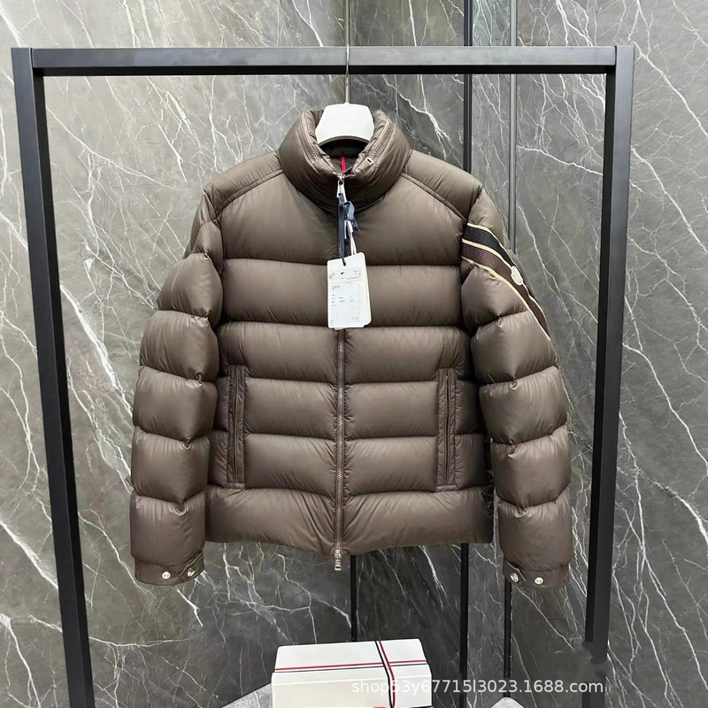 M's 25 Autumn and Winter Solayan Three-Color Trim Short down Hooded Jacket Outdoor Jacket for Men and Women