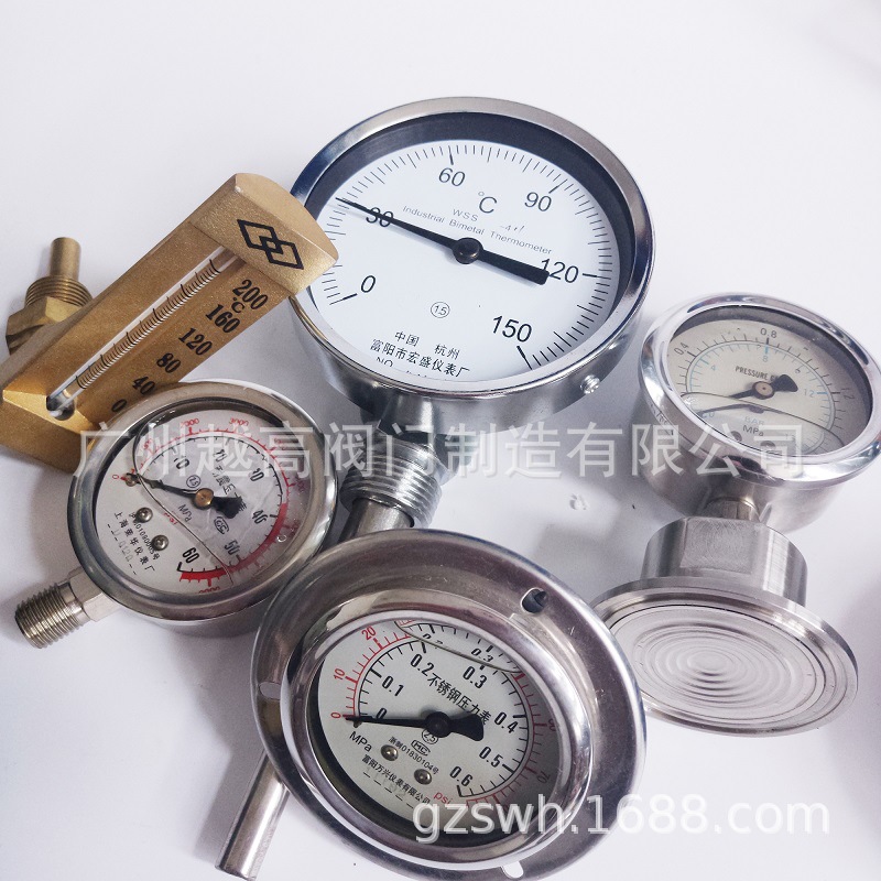 径向不带边耐震压力表 油压表抗震充油压力表YN-150B