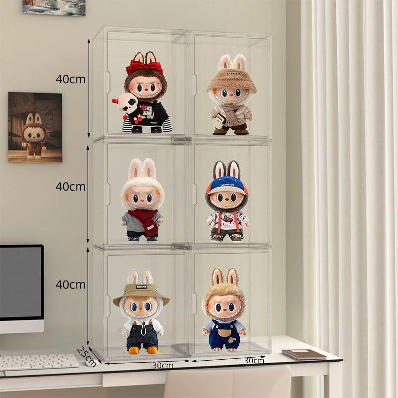 Display Box (Labubu) Acrylic Doll Display Cabinet, Transparent Multi-Size Storage