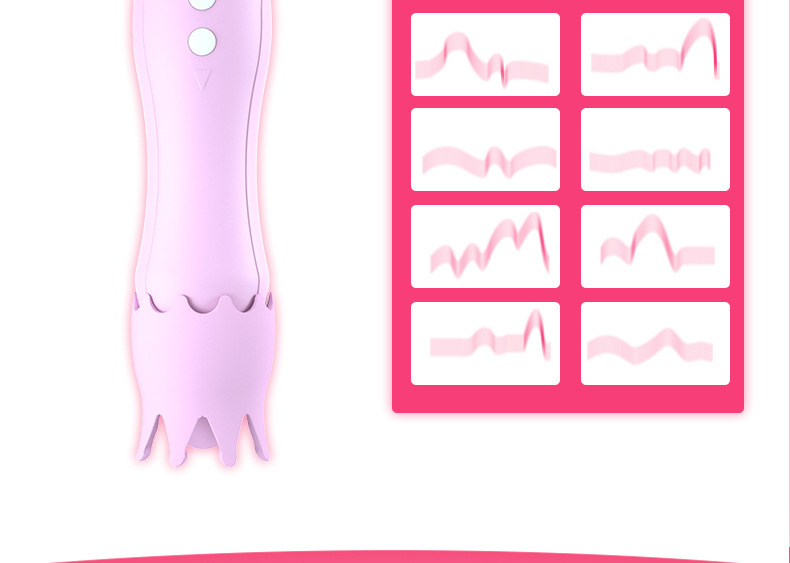 Double-Head Tongue Lick Vibrator, Soft Silicone-Feel Stimulator, Pink Adult Massager — detail image 18
