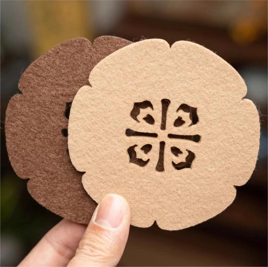 创意茶杯垫子禅意防滑镂空茶道隔热垫家用餐厅餐桌吸水茶垫 可代