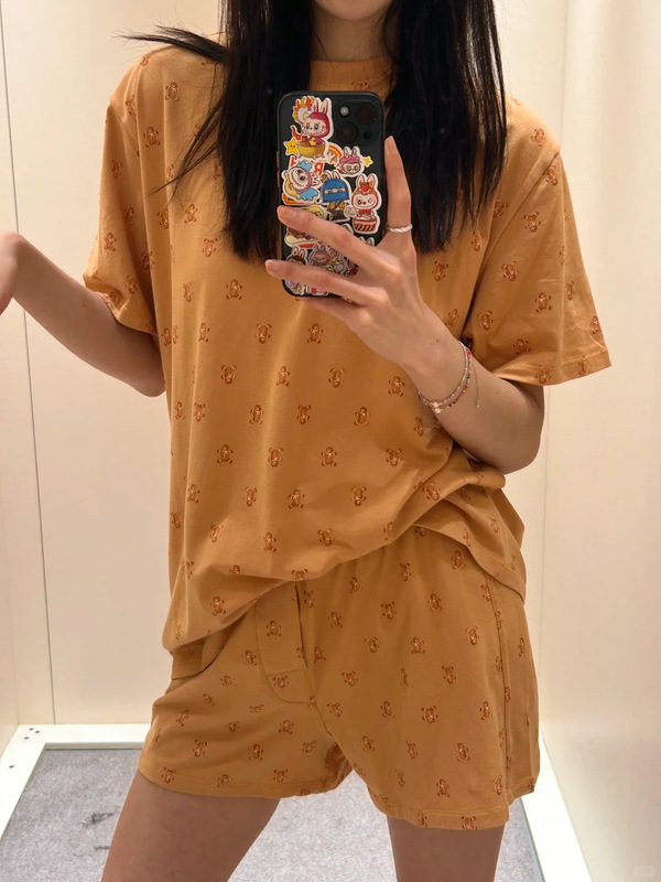 カーダシアンボーイフレンド半袖軽量通気性柔らか快適なモコモコ感のコットンTシャツトップス|undefined