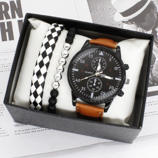 �ֱ���ʿ�ٴ�r�Ў��䵭�L�����PƤ��ʯӢ�ֱ�Wristwatch men