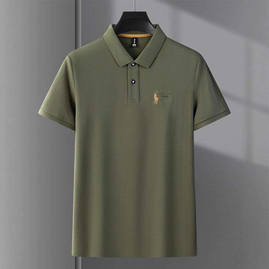 Southeast Asia's E-Commerce Popular Polo Shirt Cross-Border Classy Texture Business Workplace Work Clothing Wholesale Men's Short-Sleeved Bottoming