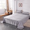 Cross border Amazon Silk like Satin Solid washing Real silk sheet Embroidery pillow case Nantong wholesale