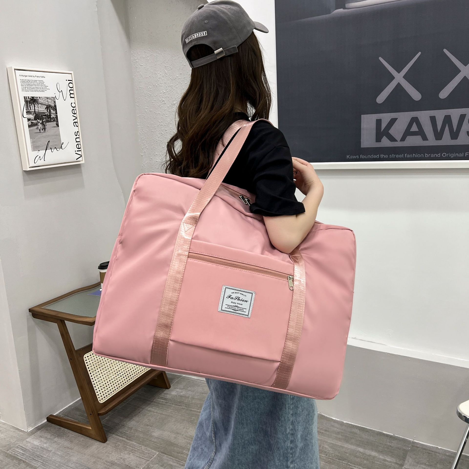 Bolsa de viaje bolsa de equipaje de corta distancia para mujer bolsa de almacenamiento bolso de gran capacidad simple ligero bolsa de embalaje impermeable bolsa de viaje