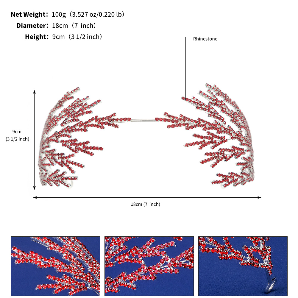 Accesorios para el cabello de novia transfronterizos europeos y americanos, diademas de joyería para fiestas de graduación y bodas, diademas de lujo versátiles de ala ancha con diamantes de imitación.