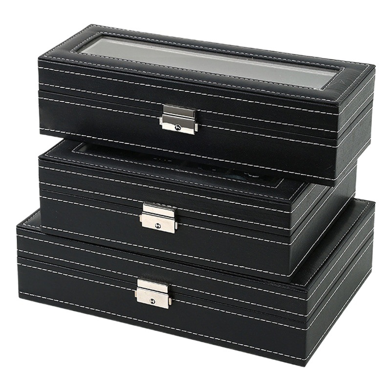 Caja de reloj de cuero caja de almacenamiento niños y niñas caja de reloj mecánico mejorado reloj electrónico reloj caja de reloj