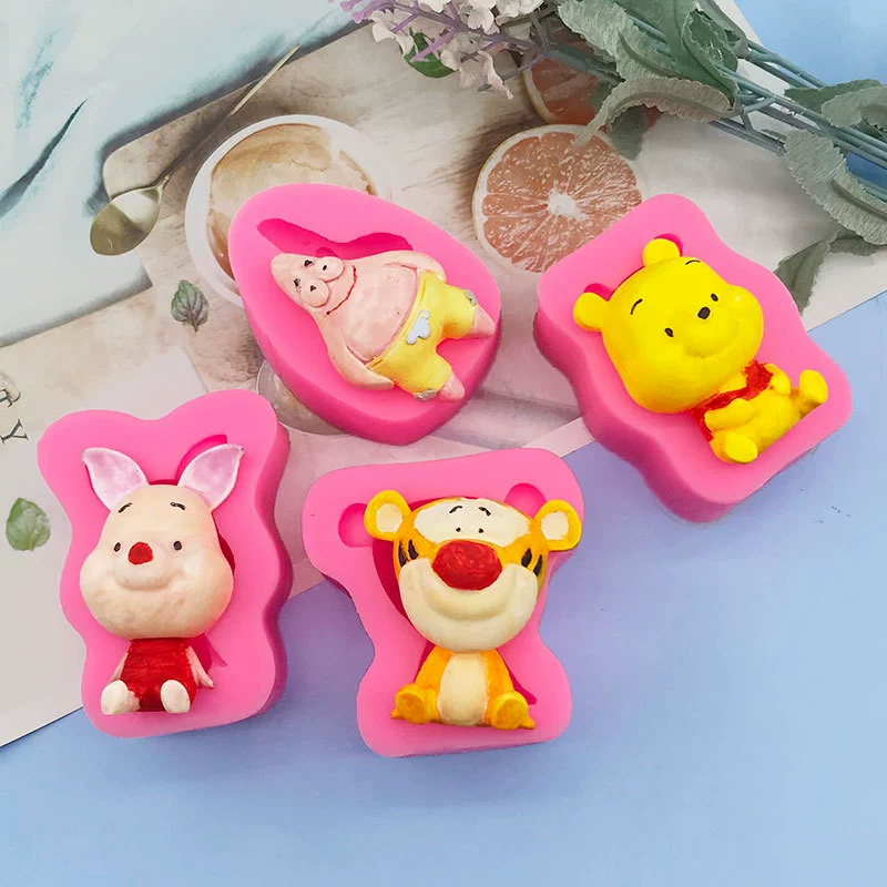 Силиконовая форма для мультфильмов, мусс, тигр, мороженое