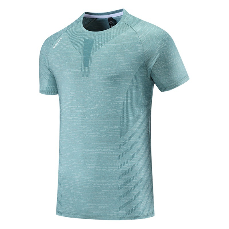 Verano corriendo ropa de secado rápido hombres de seda de hielo de fitness manga corta casual cómodo deportes camiseta cuello redondo al aire libre de los hombres UA