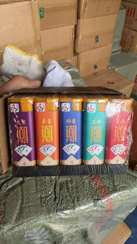 新製品港ブランド2026直沖防風ライターメーカー販売創意金博弘プラスチック防風ライター|undefined