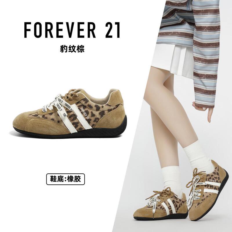F21真皮红色军训赛车德训女男鞋橡胶底情侣鞋秋天单鞋潮流休闲鞋|undefined