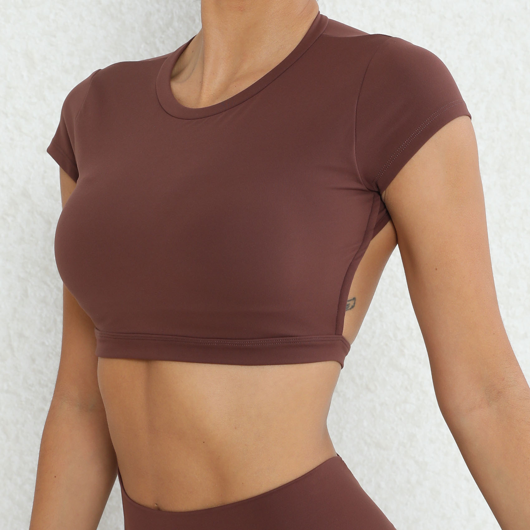 175g Weight Short Sleeve Sleeve Length Nylon, Cotton Blend Fabric Type Short Top Length T-shirt Tops Type Gym, Yoga, Running Occasion Round Neck Neckline Solid Color Pattern Simple Style, Sport Style Style Simple Style Sport Style Solid Color Nylon Cotton Blend Round Neck Active Tops T-shirt 35