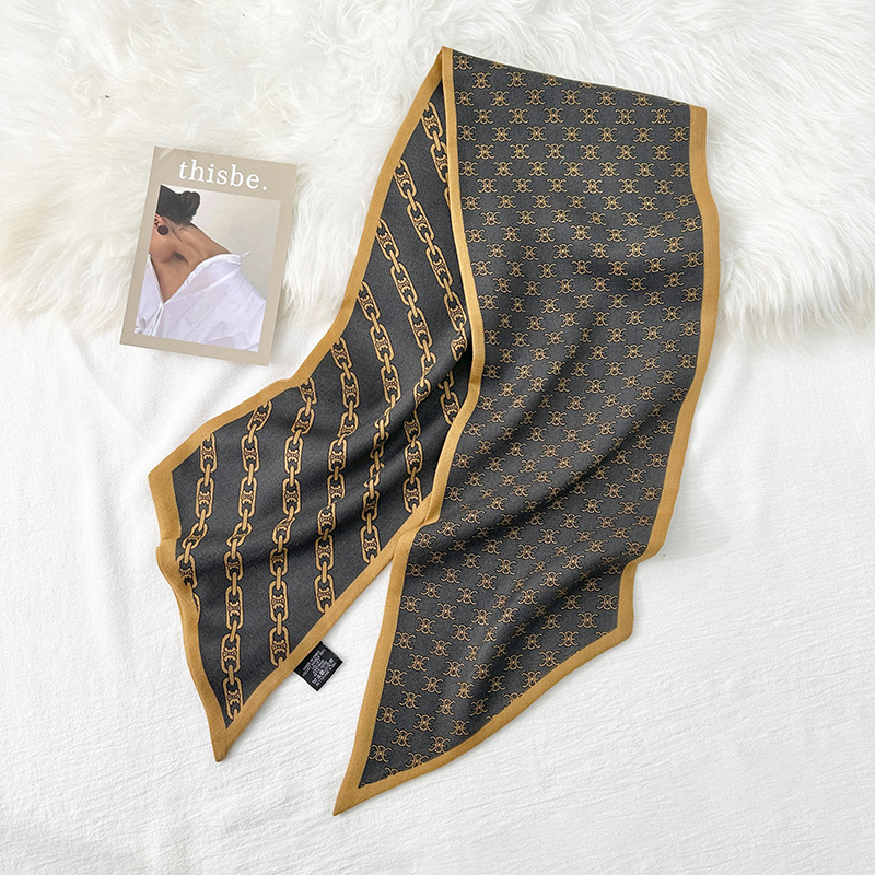 Diseño coreano de doble cara de estilo nicho toallas de correa de moda otoño y invierno damas de alto nivel de decoración bufandas de collar toallas de ángulo