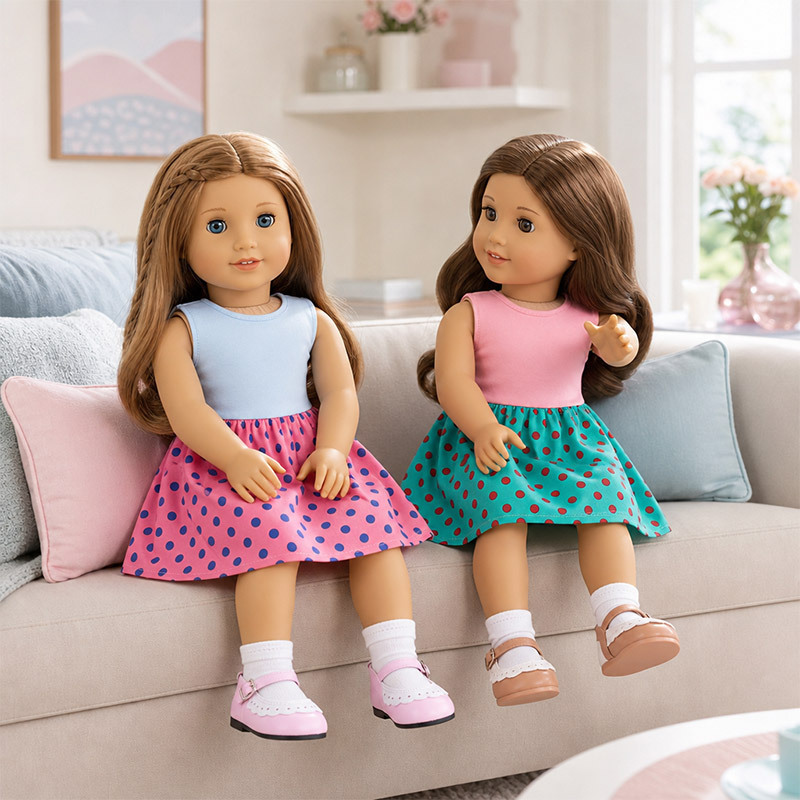 New 18inch American Girl Doll Clothing Set Includes Skirt + Socks + Shoes New 18inch American Girl Doll Clothing Set Includes Skirt + Socks + Shoes