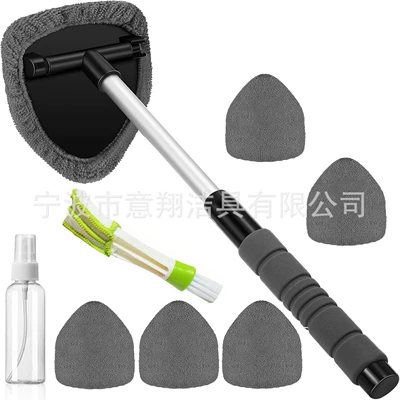 Handle Factory Wholesale Car cleaning tools - 1-set-b-type-eva-sheath-6-gray-cloth-covers-1-100ml-bottle-1-detail-brush