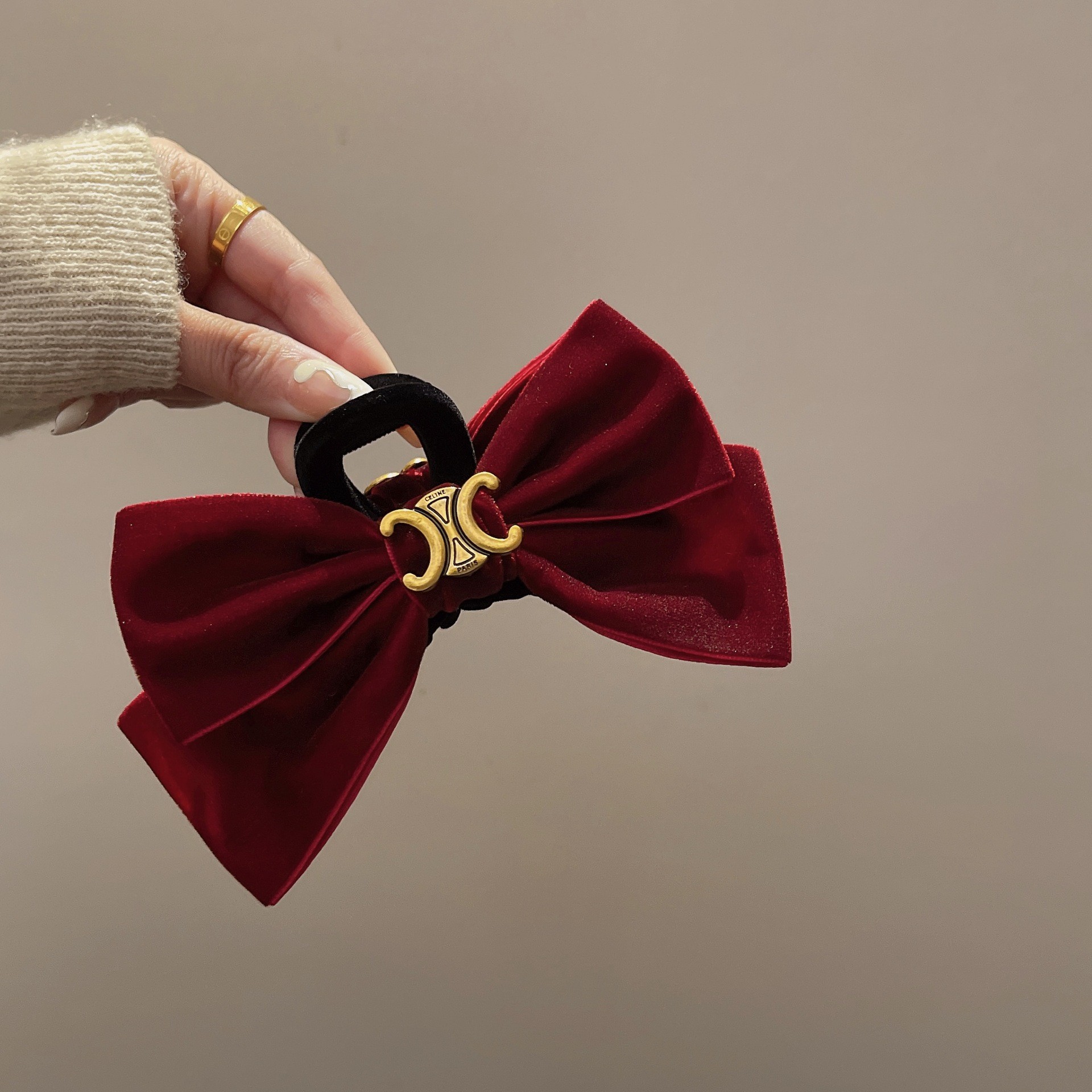 C용 대형 그립 클립 레드