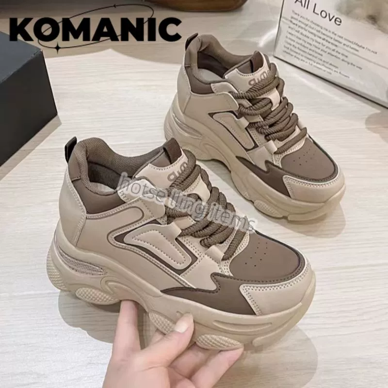 PLOVER Daddy обувь 2024 весна и осень новая женская обувь противоскользящая повышая обувь для нишевых легких повседневных кроссовок