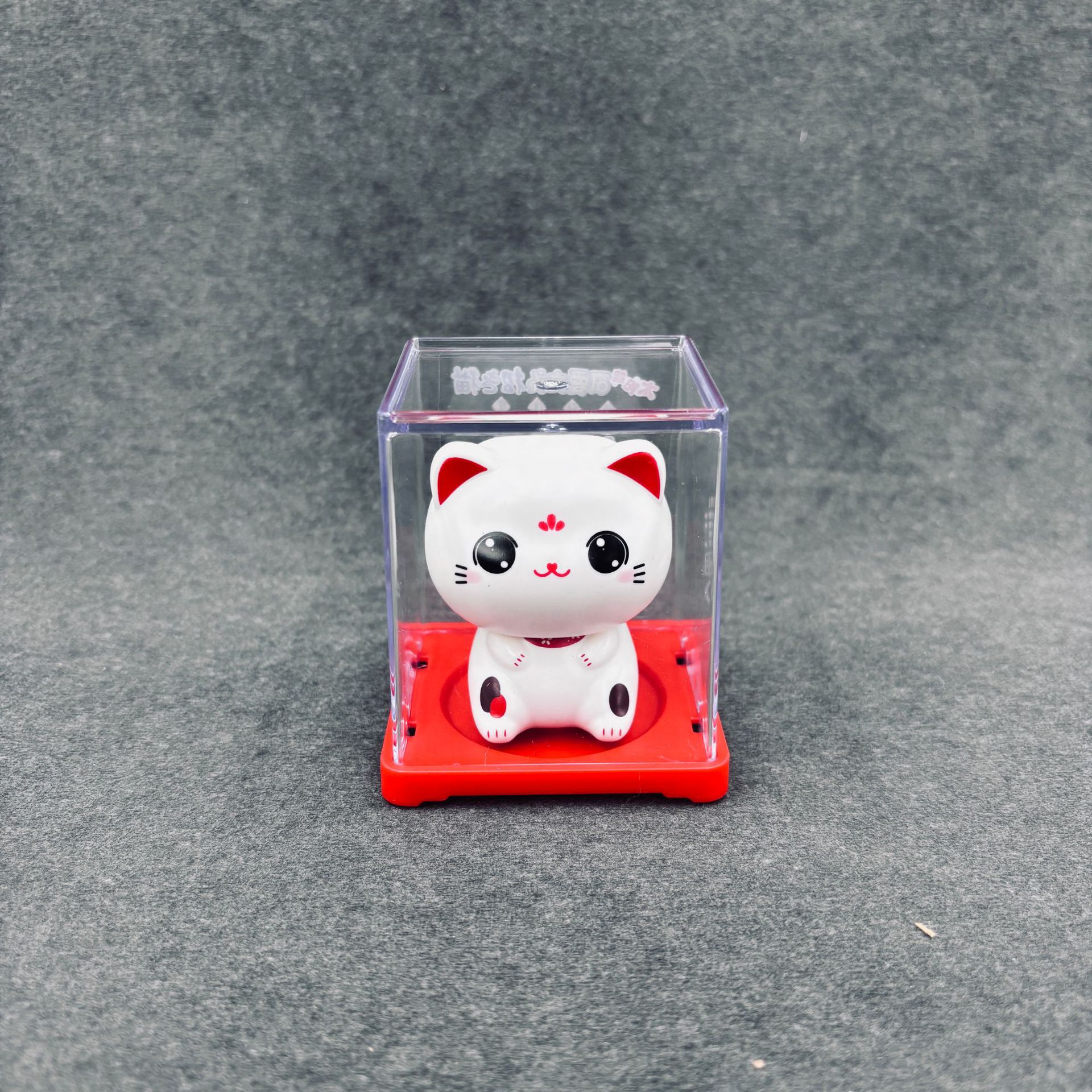Gato de la suerte solar pequeño gato de la mano de la energía de la luz gato mini gato interior del coche regalo de la oficina decoración de apertura