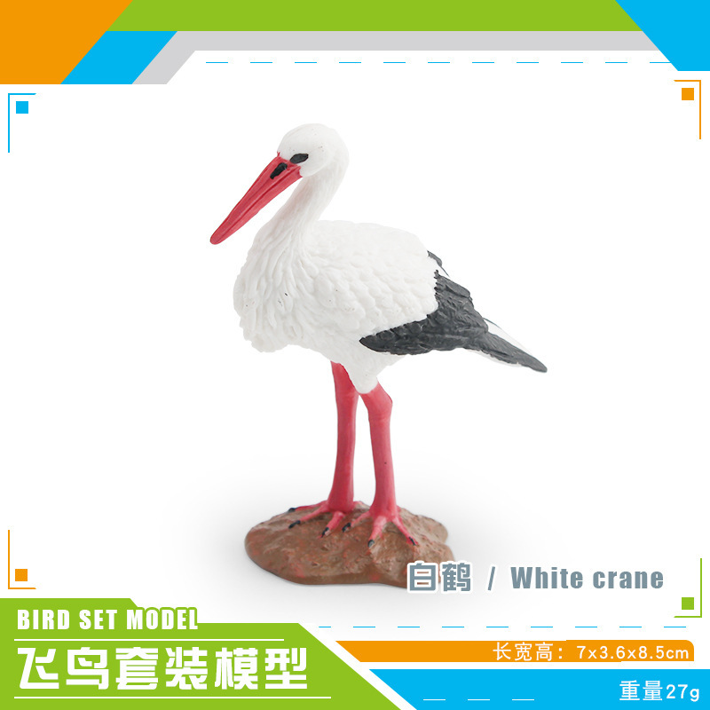 Simulación transfronteriza de aves modelo animal de pájaros flamencos, gorriones, papillones, juguetes de decoración estática