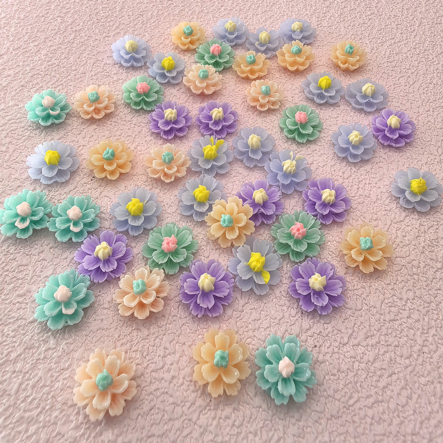 迷你多层花 雏菊diy奶油胶自制手机壳发夹耳饰头饰树脂配件批