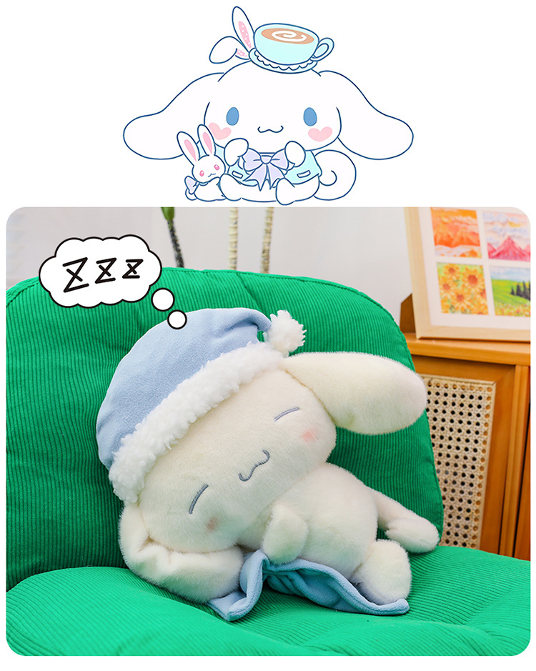 Sleeping Cinnamon Dog Doll Popular Internet Celebrity Toy Children's Soothing Companion Little White Dog Stuffed Pillow Girls' Festival