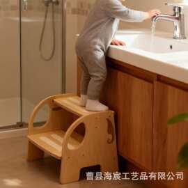 跨境儿童防滑两步凳卡通小象登高梯凳家用宝宝洗手台阶辅助凳