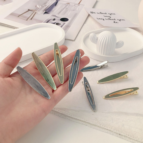 Metal Wire Hair Clip for Women - New Style Straight Clip with High-Grade Edges, Side-Swept Bangs Fringe Duckbill Hair Accessory