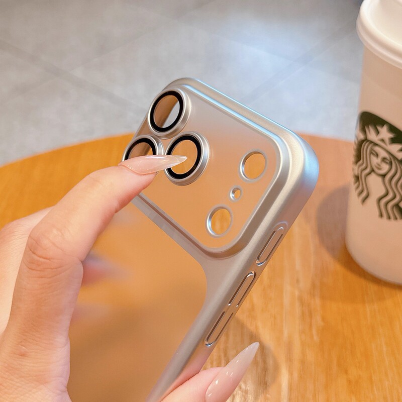适用苹果17promax手机壳自带镜头膜电镀磨砂 iPhone17Air防摔硬套|undefined